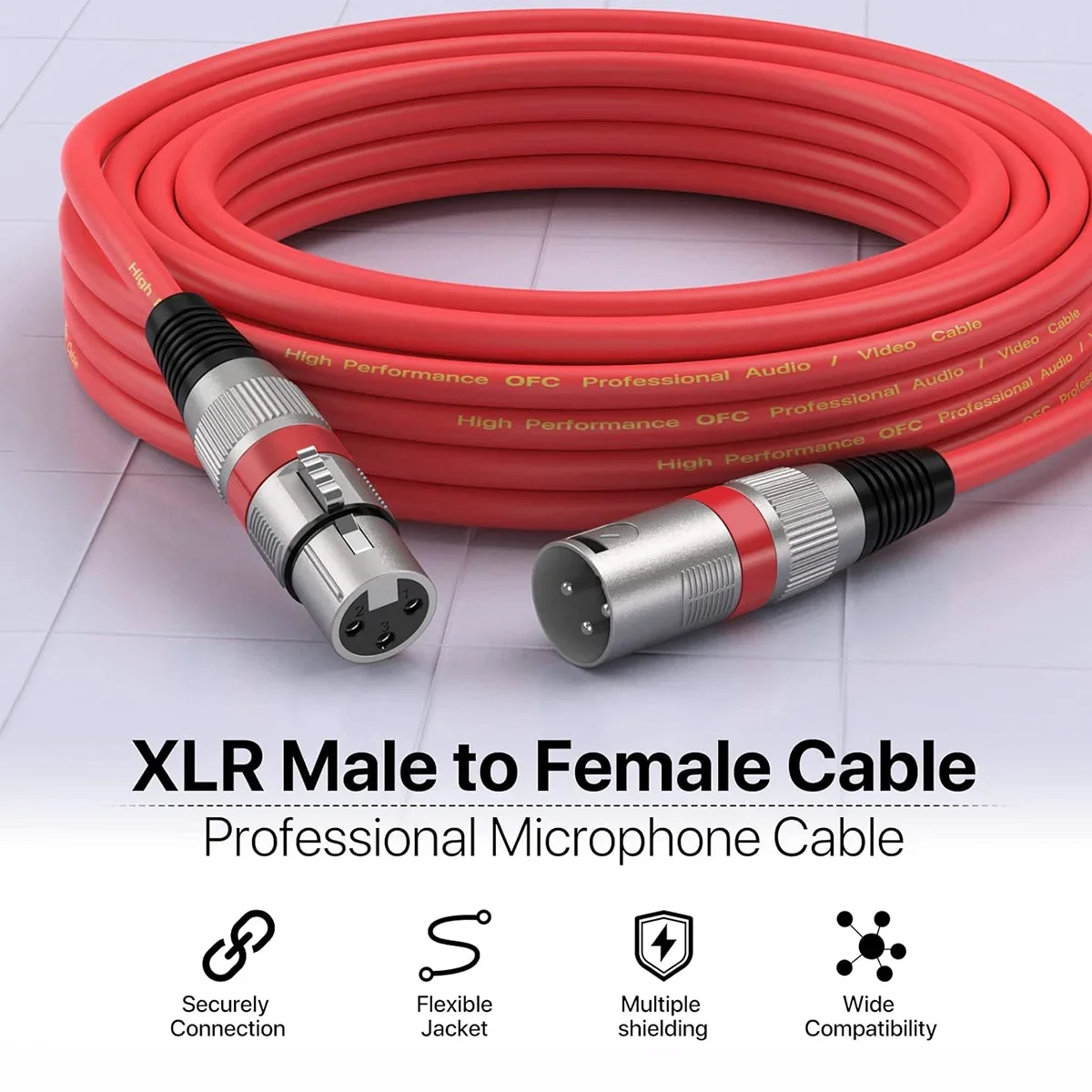 Xlr-Kabel 3-Polig – Symmetrisches Mikrofonkabel Für Mixer, Studio Und Podcast Xlr-Kabel 3-Polig – Symmetrisches Mikrofonkabel Für Mixer, Studio Und Podcast - Image 2