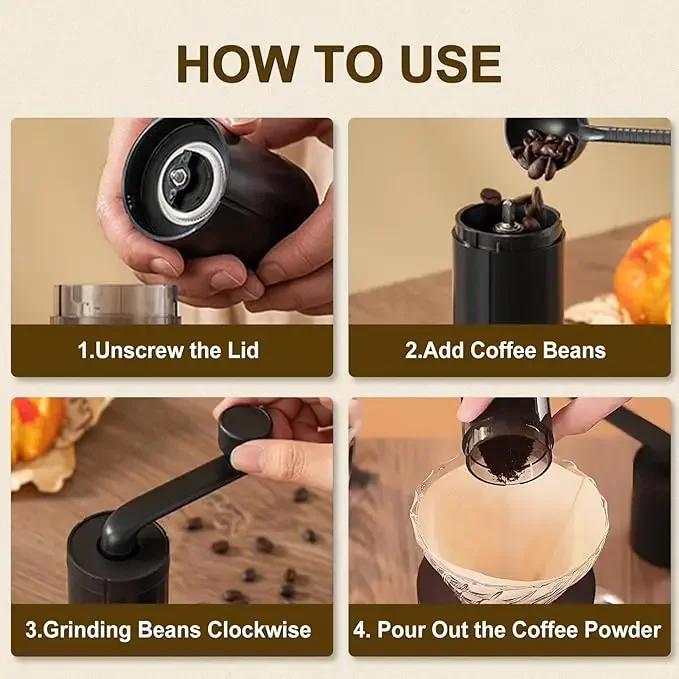 Manuelle Kaffeemühle Mit Keramikmahlwerk – Verstellbare Handmühle Für Espresso Und French Press Manuelle Kaffeemühle Mit Keramikmahlwerk – Verstellbare Handmühle Für Espresso Und French Press - Image 2