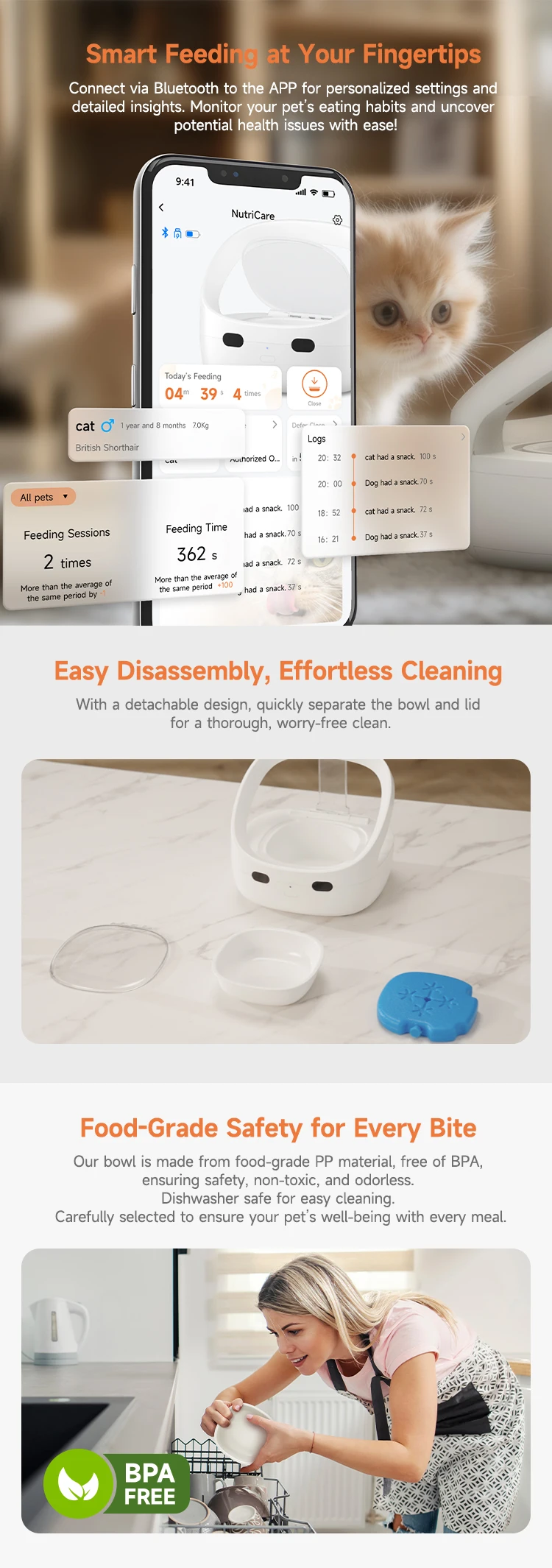 New Petoneer Nutricare Feeder Tailored For Multi-Pet Households Pet Feeder Cat And Dog Feeder With App Global Version New Petoneer Nutricare Feeder Tailored For Multi-Pet Households Pet Feeder Cat And Dog Feeder With App Global Version - Image 16