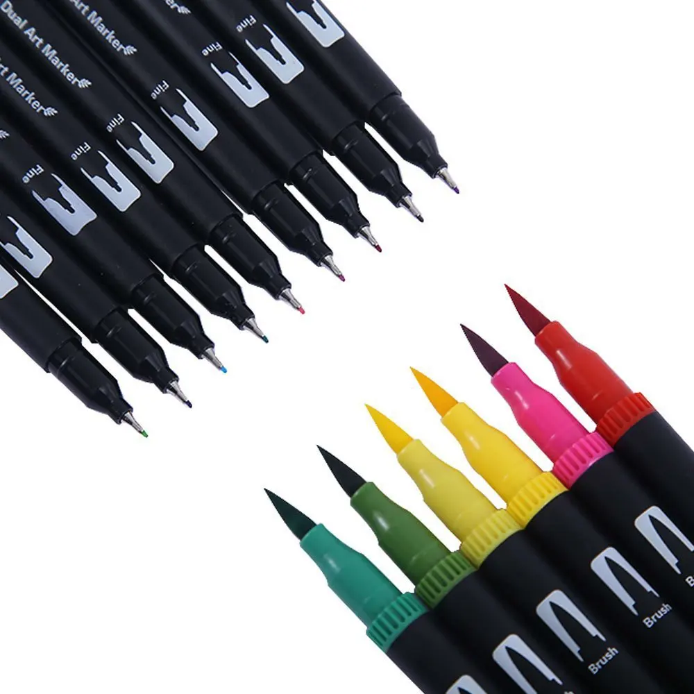 120 Farben Filzstift Zeichnen Aquarell Kunstmarker Stift Doppelseitiger Pinsel Fineliner Farbstift-Set Für Kunst Kalligraphie Malerei 120 Farben Filzstift Zeichnen Aquarell Kunstmarker Stift Doppelseitiger Pinsel Fineliner Farbstift-Set Für Kunst Kalligraphie Malerei - Image 4