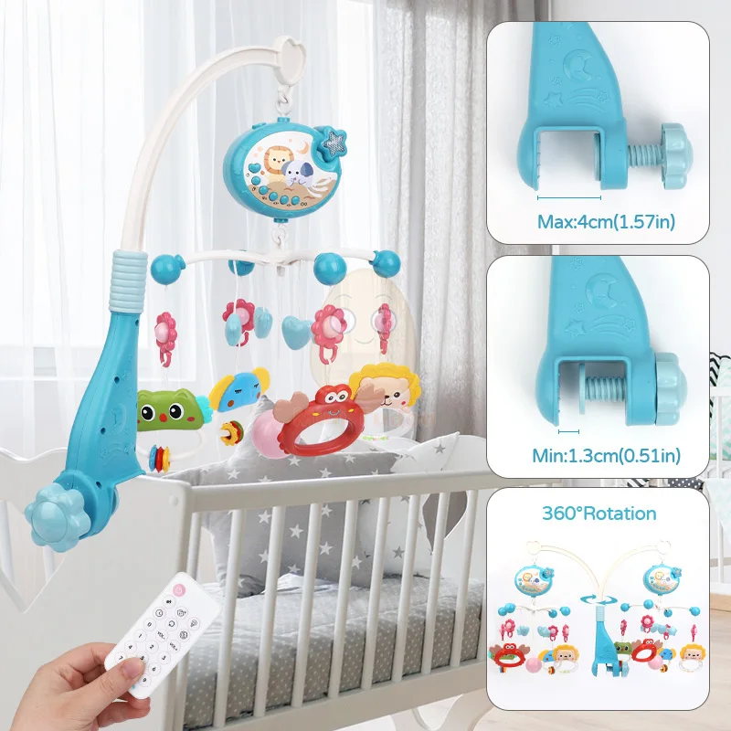 Baby Krippe Mobile Rassel Spielzeug Für 0-12 Monate Infant Rotierenden Musical Projektor Nachtlicht Bett Glocke Pädagogisches Für Neugeborene Geschenk Baby Krippe Mobile Rassel Spielzeug Für 0-12 Monate Infant Rotierenden Musical Projektor Nachtlicht Bett Glocke Pädagogisches Für Neugeborene Geschenk - Image 3