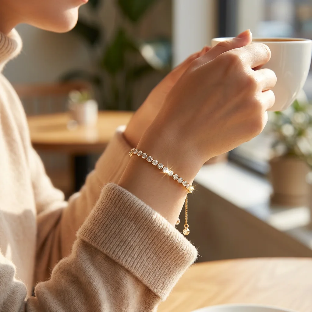 Funkelnde Zirkon-Tennisarmbänder Für Damen Modische Kristallketten-Handarmbänder Trendige Party-Verlobungs-Hochzeits-Charm-Schmuckstücke Funkelnde Zirkon-Tennisarmbänder Für Damen Modische Kristallketten-Handarmbänder Trendige Party-Verlobungs-Hochzeits-Charm-Schmuckstücke - Image 2