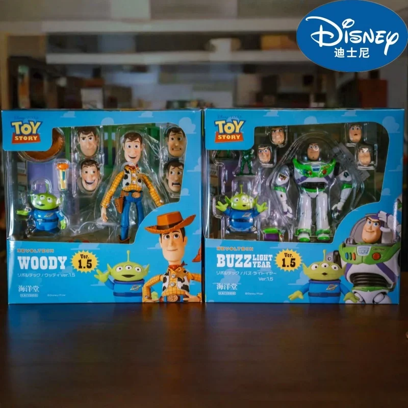 Auf Lager Original Revoltech Toy Story Woody Buzz Lightyear Actionfigur 1/12 Sammlerstück Bewegliche Gelenkmodell-Puppe Ornament Geschenk Auf Lager Original Revoltech Toy Story Woody Buzz Lightyear Actionfigur 1/12 Sammlerstück Bewegliche Gelenkmodell-Puppe Ornament Geschenk