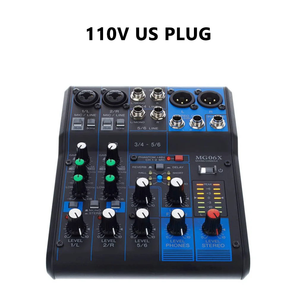 Professioneller 6-Kanal-Audiomixer Mit 48 V Phantomspeisung, 10 Eingängen, Stereo, Usb &Amp; Bluetooth Für Mikrofon, Mp3, Pc-Aufnahmen, Dj Und Karaoke Professioneller 6-Kanal-Audiomixer Mit 48 V Phantomspeisung, 10 Eingängen, Stereo, Usb &Amp; Bluetooth Für Mikrofon, Mp3, Pc-Aufnahmen, Dj Und Karaoke - Image 7