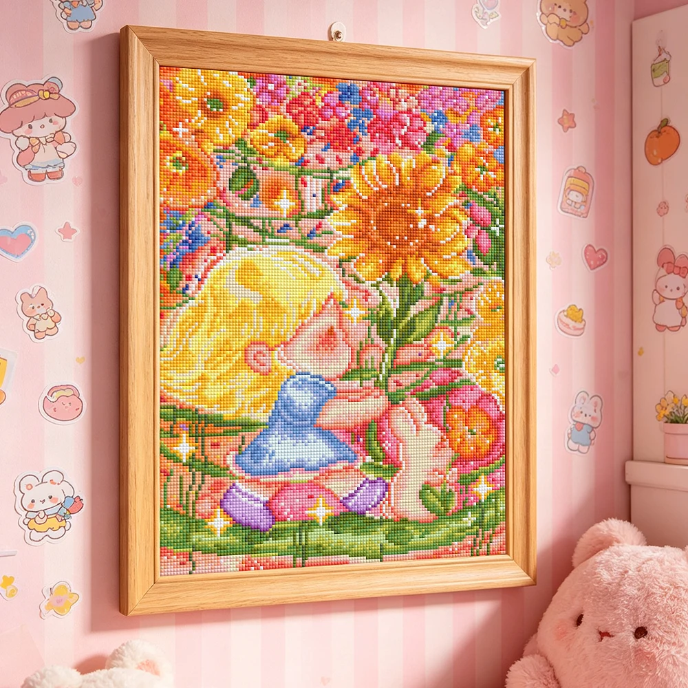 Homfun 5D Diamantbild Sonnenblumen-Mädchen – Vollquadratische Harzsteine Für Diy-Diamantstickerei Und Kreative Wandkunst Homfun 5D Diamantbild Sonnenblumen-Mädchen – Vollquadratische Harzsteine Für Diy-Diamantstickerei Und Kreative Wandkunst - Image 2