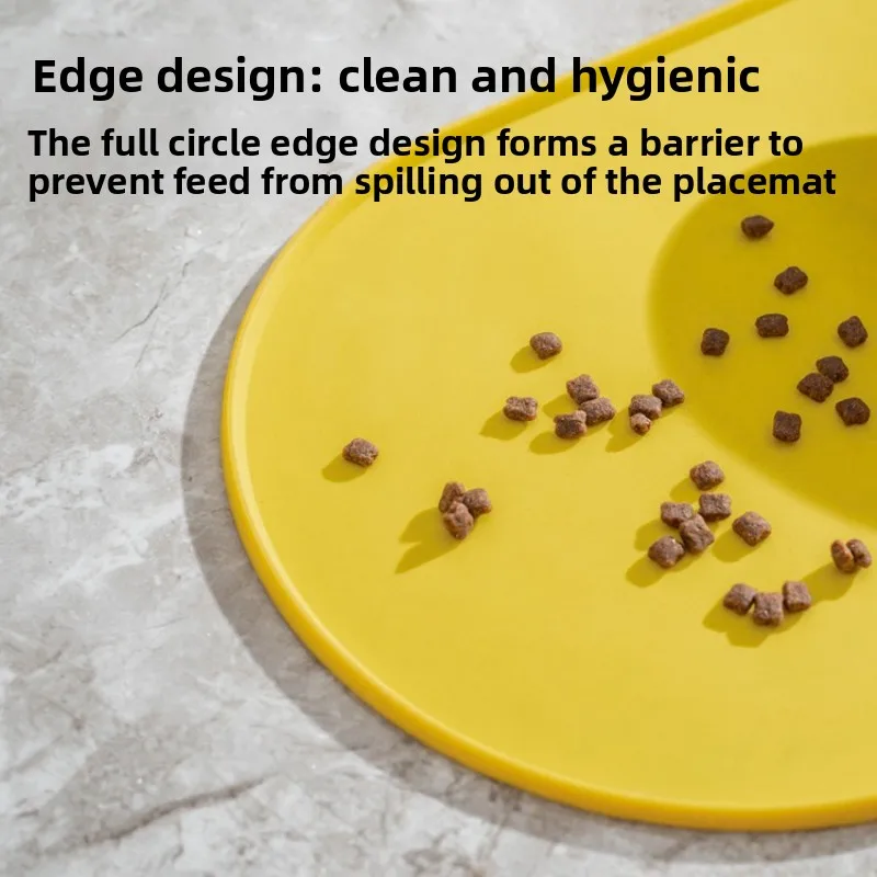 Cat Feeding Mat With Non-Slip Waterproof Design Pet Food Mat Compatible With Cat/Dog Bowls Multipet Households Dog Owners Cat Feeding Mat With Non-Slip Waterproof Design Pet Food Mat Compatible With Cat/Dog Bowls Multipet Households Dog Owners - Image 3
