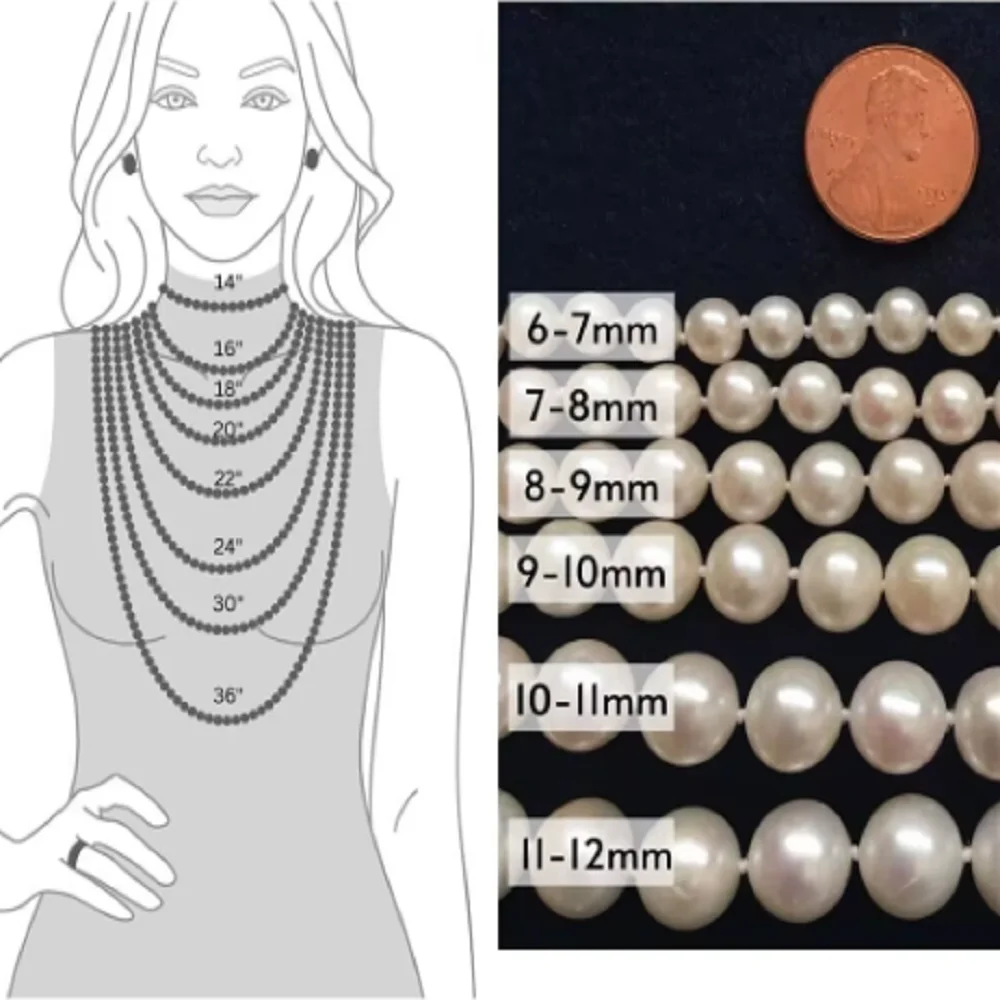 Klassische Perlenkette Aaa7-8Mm Natürliche Südsee-Rundperlenkette Mit 925S Silber-Verschluss - 18 Zoll Klassische Perlenkette Aaa7-8Mm Natürliche Südsee-Rundperlenkette Mit 925S Silber-Verschluss - 18 Zoll - Image 5
