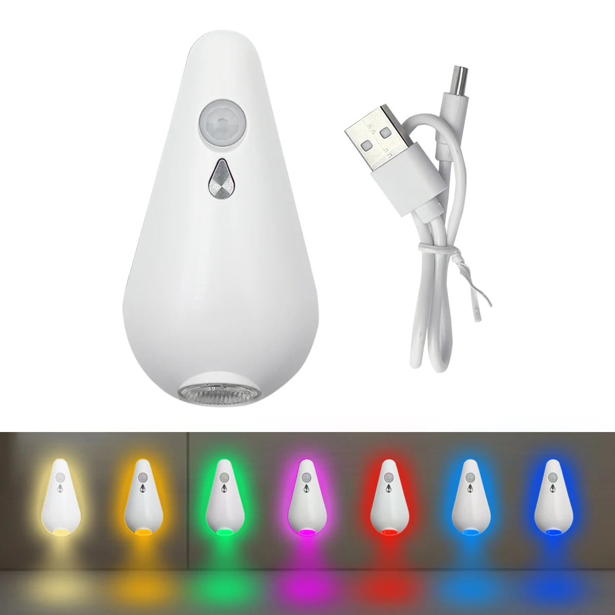 Rgb Smart Motion Sensor Nachtlicht, Toilettensitzlichter, Usb Wiederaufladbare 8-Farben-Lampe Für Sommerkorridor Wc Camping Home Decor Rgb Smart Motion Sensor Nachtlicht, Toilettensitzlichter, Usb Wiederaufladbare 8-Farben-Lampe Für Sommerkorridor Wc Camping Home Decor - Image 8