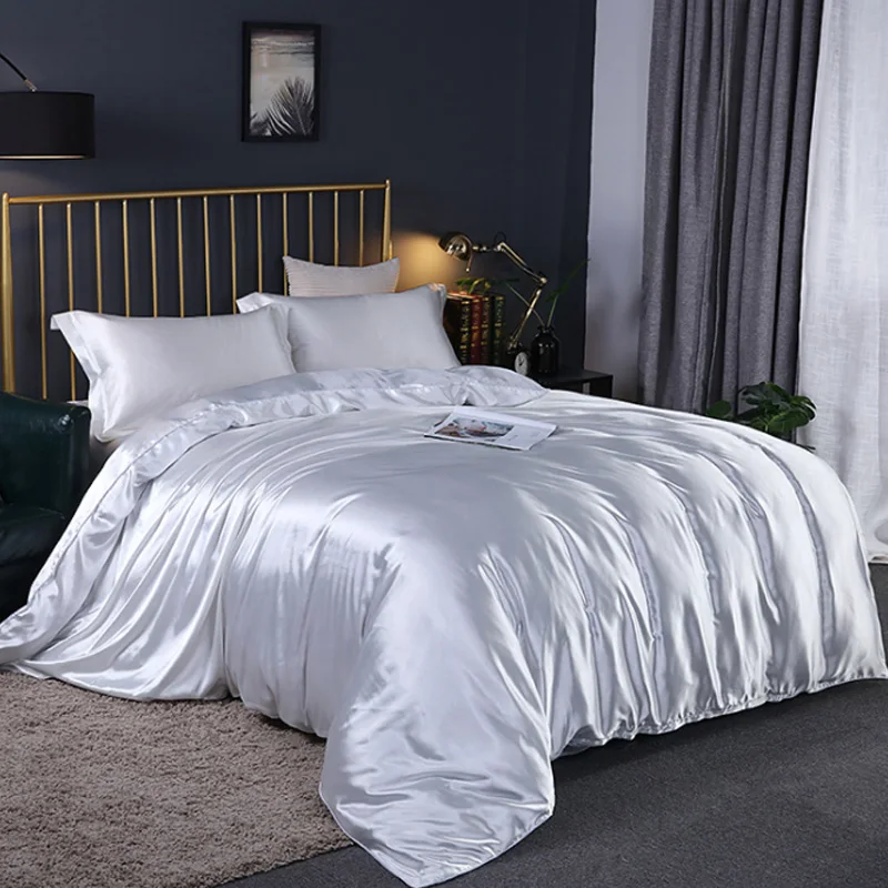 Bedding Duvet Cover Set Soft Silky Textured Comforter Cover With Corner Ties And Zipper Closure, Envelop Pillowcase Bedding Duvet Cover Set Soft Silky Textured Comforter Cover With Corner Ties And Zipper Closure, Envelop Pillowcase - Image 13