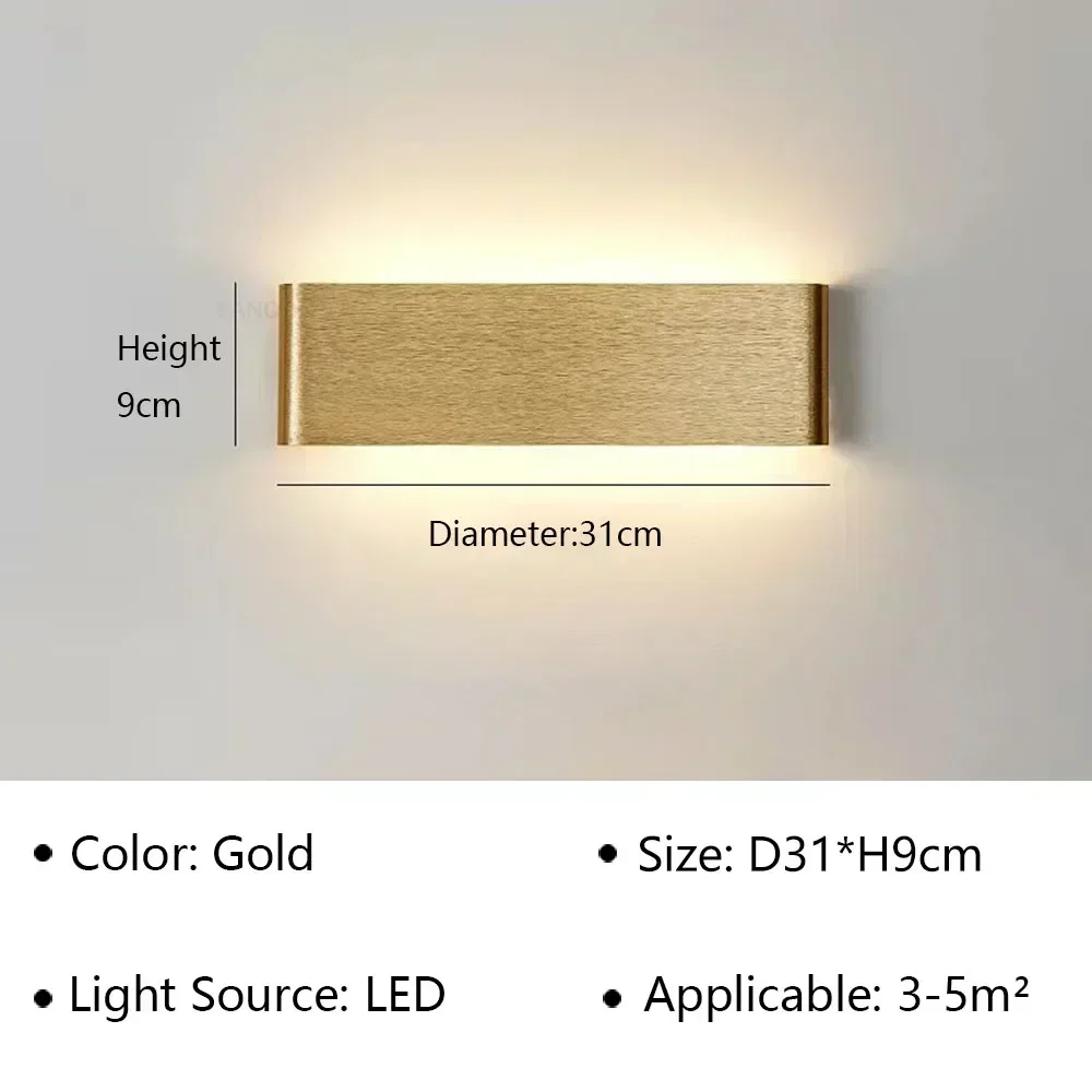 Moderne Led-Wandleuchte Für Nachttisch, Wohnzimmer, Treppen, Gang, Badezimmer, Heimdekoration, Wandleuchte, Innenbeleuchtung, Glanz Moderne Led-Wandleuchte Für Nachttisch, Wohnzimmer, Treppen, Gang, Badezimmer, Heimdekoration, Wandleuchte, Innenbeleuchtung, Glanz - Image 15