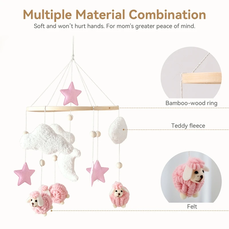 Baby Mobile Spielzeug Holz 0-12 Monate Rassel Spielzeug Baby Krippe Mobile Spielzeug Teddy Plüsch Alpaka Krippe Glocke Hängen Spielzeug Baby Krippe Halterung Baby Mobile Spielzeug Holz 0-12 Monate Rassel Spielzeug Baby Krippe Mobile Spielzeug Teddy Plüsch Alpaka Krippe Glocke Hängen Spielzeug Baby Krippe Halterung - Image 4