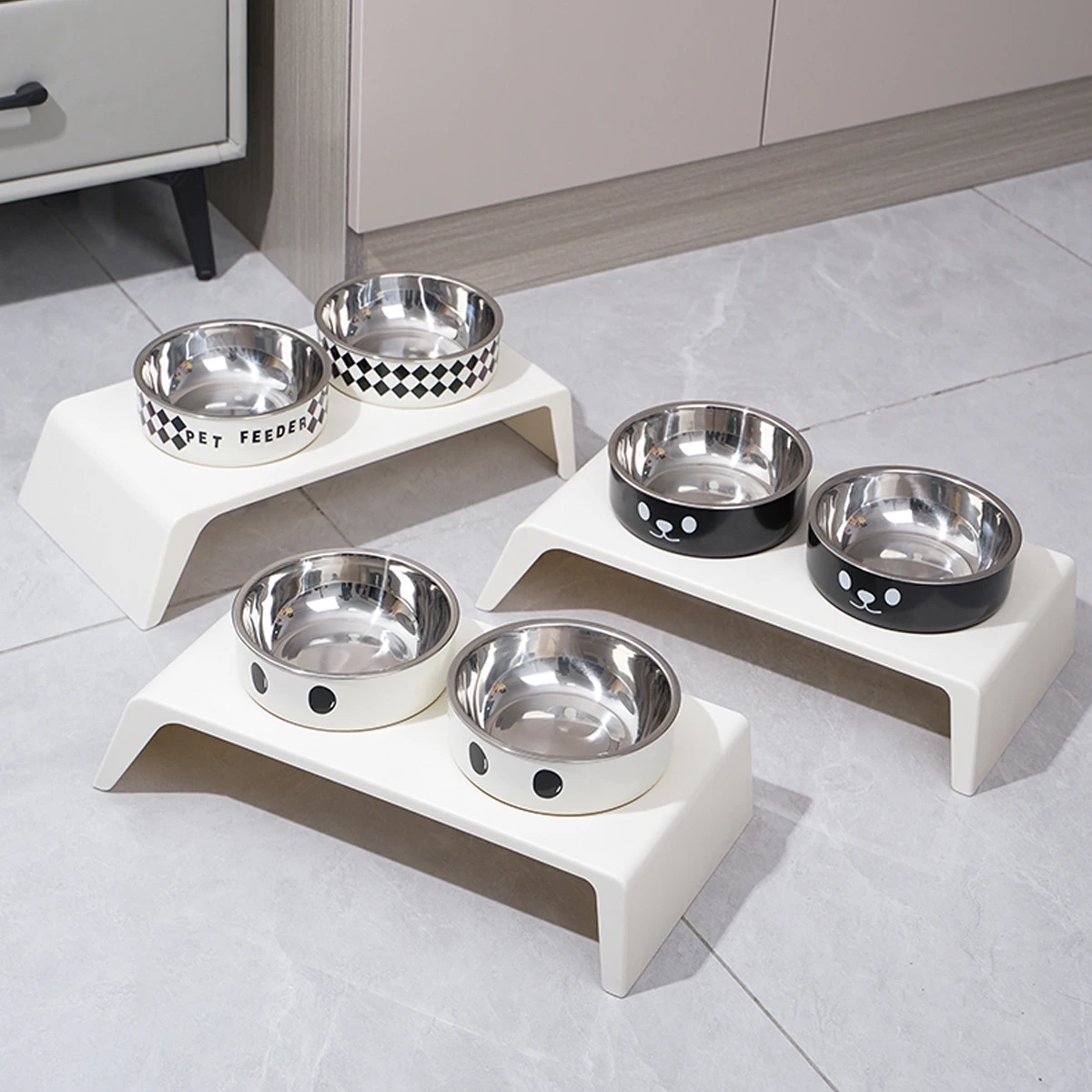 Elevated Pet Dog Feeder Bowls Raised Stand With Double Stainless Steel Food Water Bowls For Small Medium Large Dogs Cats Elevated Pet Dog Feeder Bowls Raised Stand With Double Stainless Steel Food Water Bowls For Small Medium Large Dogs Cats - Image 6