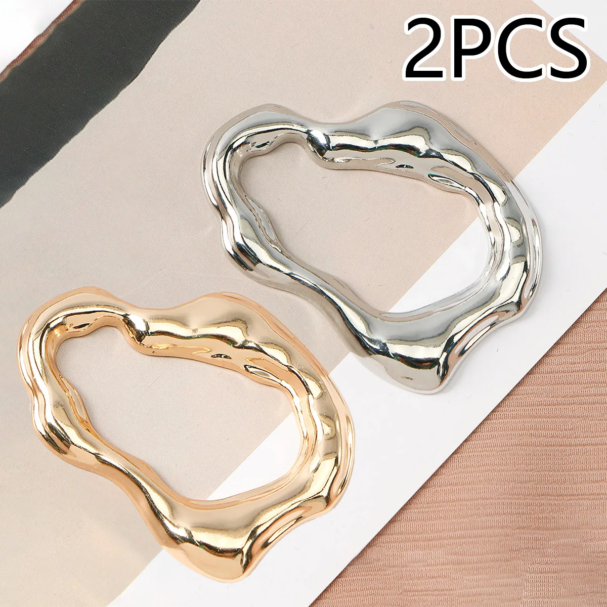 Luxuriöse Helle Goldfarbene Schnallen, Muslimischer Schal, Ring, Hijab-Zubehör, Unregelmäßig Geformte Große Schnallen, Mantelgürtelschnallen Für Damen Luxuriöse Helle Goldfarbene Schnallen, Muslimischer Schal, Ring, Hijab-Zubehör, Unregelmäßig Geformte Große Schnallen, Mantelgürtelschnallen Für Damen - Image 7