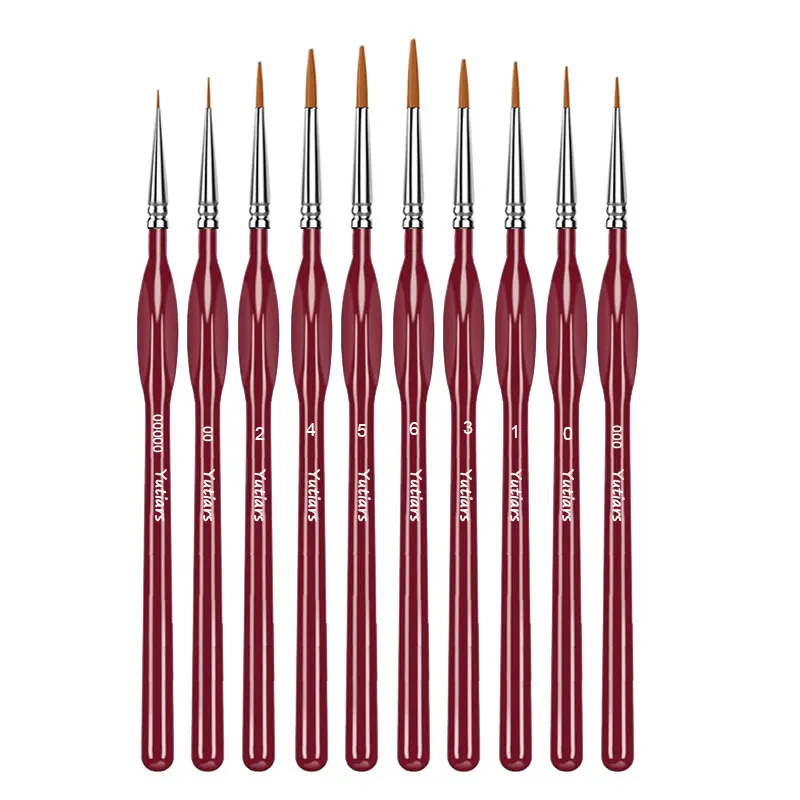 10/11-Teiliges Miniatur-Pinsel-Set Mit Detailspitze Und Ergonomischem Griff – Geeignet Für Acrylmalerei, Öl, Wat 10/11-Teiliges Miniatur-Pinsel-Set Mit Detailspitze Und Ergonomischem Griff – Geeignet Für Acrylmalerei, Öl, Wat - Image 11