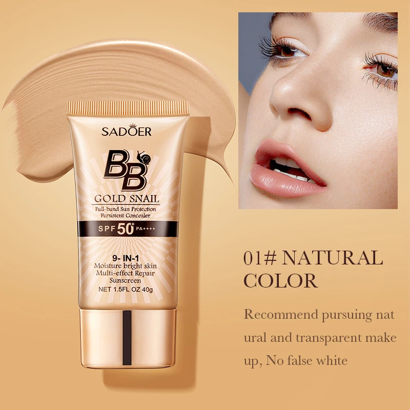 Sadoer Gold Snail Sunscreen Bb Cream Foundation Concealer Moisturizing Isolation Cream Spf50+Pa+++ 40G Sadoer Gold Snail Sunscreen Bb Cream Foundation Concealer Moisturizing Isolation Cream Spf50+Pa+++ 40G - Image 7