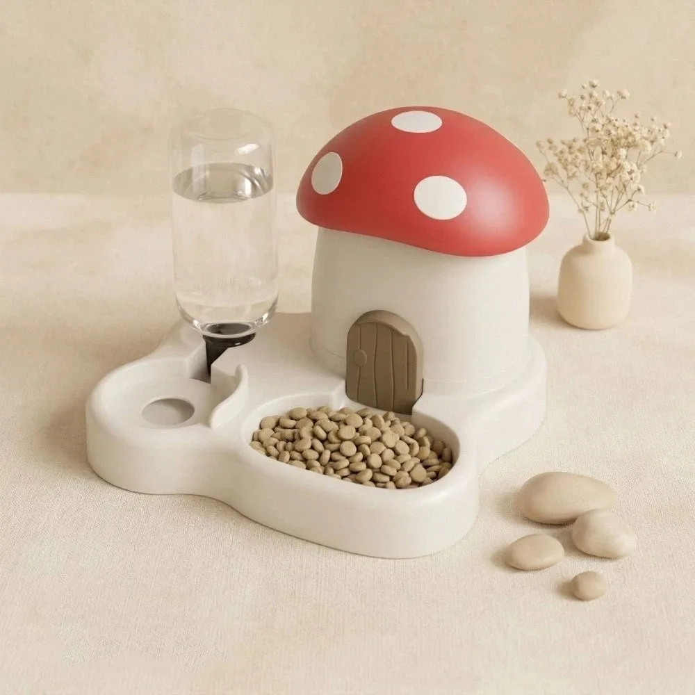 2 In 1 Mushroom Pet Automatic Feeder Large Capacity Moisture-Proof Cat Food Dispenser Dry Wet Separation Gravity Refill 2 In 1 Mushroom Pet Automatic Feeder Large Capacity Moisture-Proof Cat Food Dispenser Dry Wet Separation Gravity Refill - Image 9