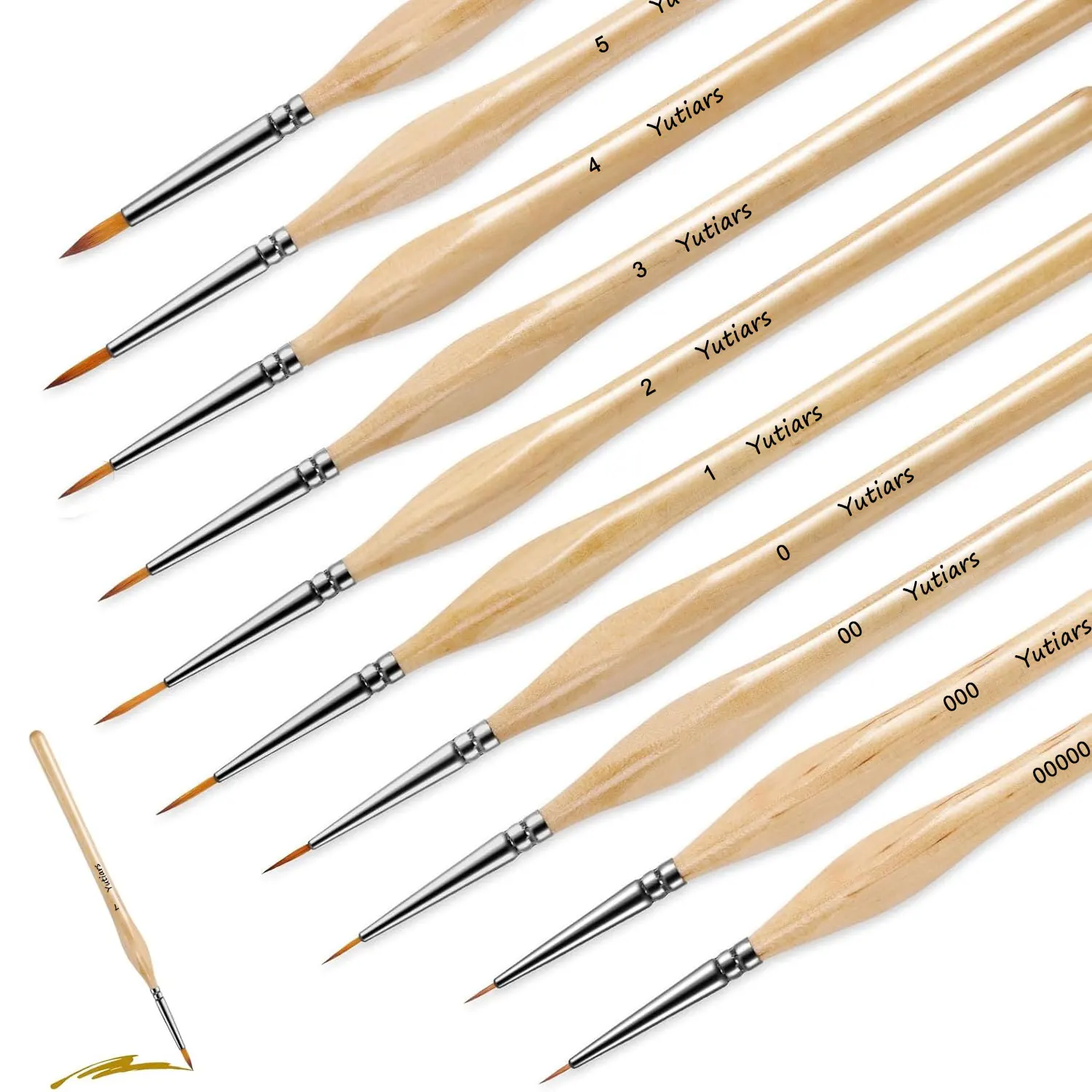 10/11-Teiliges Miniatur-Pinsel-Set Mit Detailspitze Und Ergonomischem Griff – Geeignet Für Acrylmalerei, Öl, Wat 10/11-Teiliges Miniatur-Pinsel-Set Mit Detailspitze Und Ergonomischem Griff – Geeignet Für Acrylmalerei, Öl, Wat - Image 17