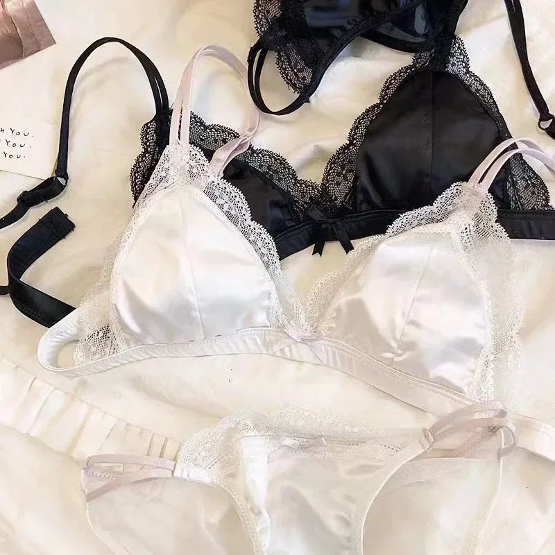 Französisches, Ultradünnes, Sexy, Atmungsaktives Sommer-Bh-Set Aus Spitze Aus Satin Für Mädchen Französisches, Ultradünnes, Sexy, Atmungsaktives Sommer-Bh-Set Aus Spitze Aus Satin Für Mädchen - Image 3