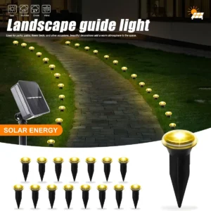 Solar-LED-Garten-Wegeleuchte, 15/30 LEDs, 8 Modi, wasserdichte Rasenlampe für den Außenbereich, für Camping, Hochzeiten, Weihnachten, Urlaub, Beleuchtung