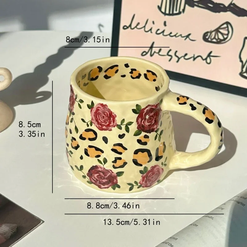 390Ml Handgefertigter Keramikbecher, Premium-Kaffeetasse, Milchtee-Tasse, Heiße-Schokoladen-Tasse, Haferflocken-Frühstückstasse, Langlebiges Trinkgeschirr Für Die Küche 390Ml Handgefertigter Keramikbecher, Premium-Kaffeetasse, Milchtee-Tasse, Heiße-Schokoladen-Tasse, Haferflocken-Frühstückstasse, Langlebiges Trinkgeschirr Für Die Küche - Image 5