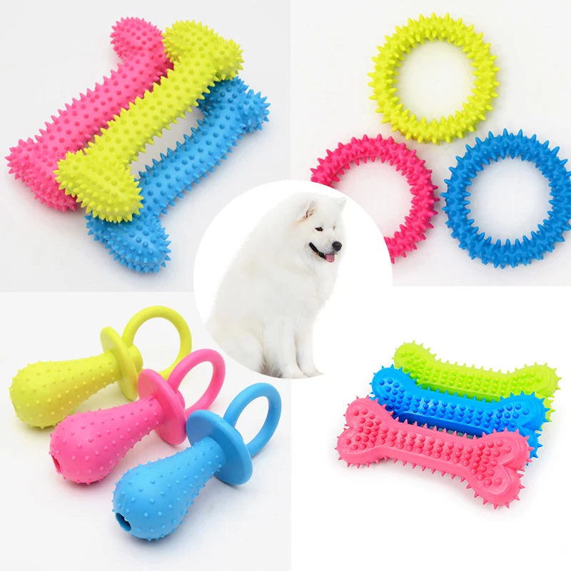 Haustier-Kauspielzeug, Weiches Gummi, Bissfest, Knochenform, Zähneknirschen, Kauspielzeug Für Kleine Hunde, Training, Heimtierbedarf Haustier-Kauspielzeug, Weiches Gummi, Bissfest, Knochenform, Zähneknirschen, Kauspielzeug Für Kleine Hunde, Training, Heimtierbedarf