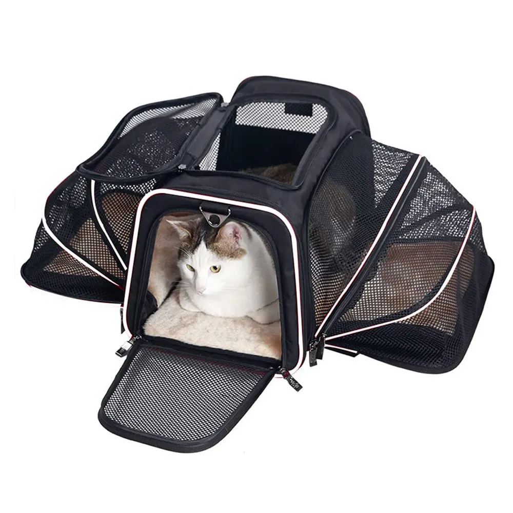 Pet Carriers Bag Portable Breathable Foldable Bag Cat Dog Carrier Bags Outgoing Outdoor Travel Pets Cats Handbag Safety Zippers Pet Carriers Bag Portable Breathable Foldable Bag Cat Dog Carrier Bags Outgoing Outdoor Travel Pets Cats Handbag Safety Zippers - Image 2