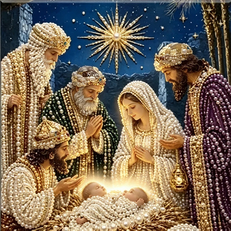 Diamond-Painting-Set Krippe 5D Mit Rahmen – Christliche Weihnachtsdeko Zum Aufhängen Diamond-Painting-Set Krippe 5D Mit Rahmen – Christliche Weihnachtsdeko Zum Aufhängen – Bild 11
