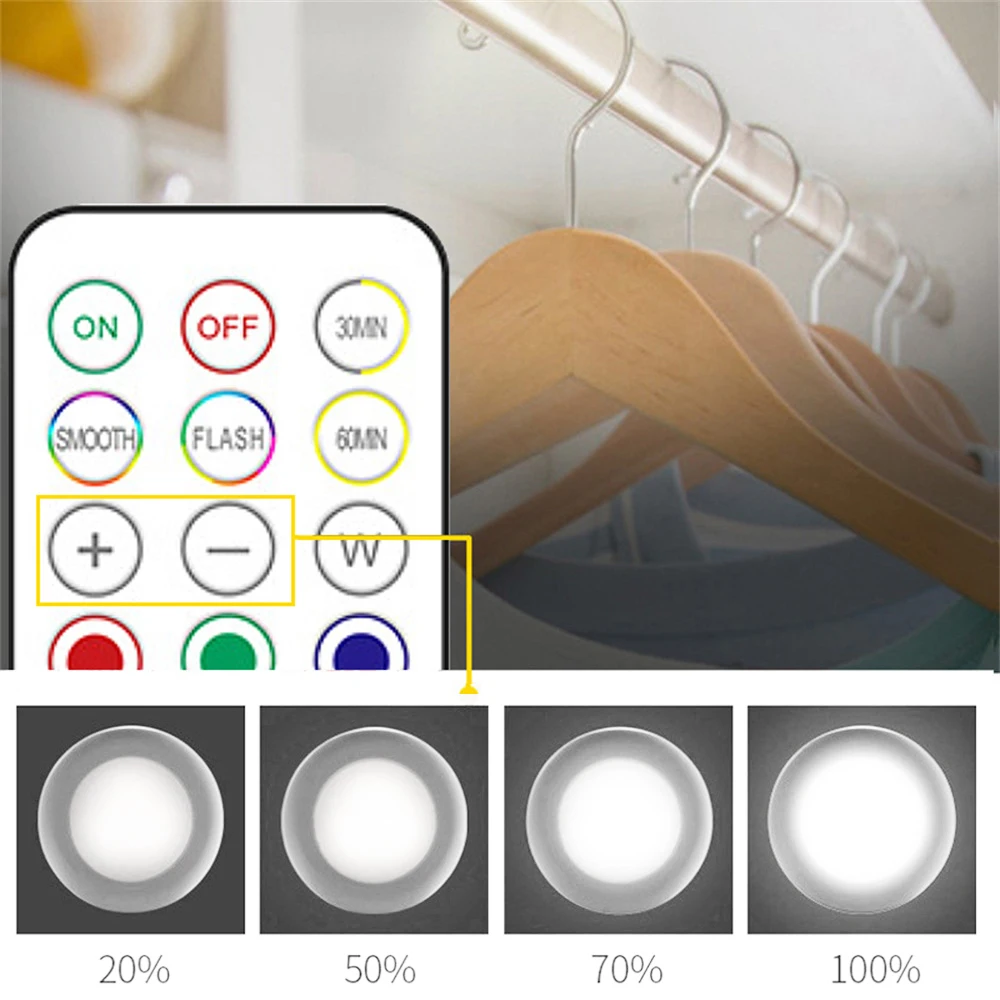 Rgb Led Unterschrankleuchten Mit Fernbedienung – Kabellose, Dimmbare Batterieleuchten Für Küche Und Zuhause Rgb Led Unterschrankleuchten Mit Fernbedienung – Kabellose, Dimmbare Batterieleuchten Für Küche Und Zuhause - Image 3