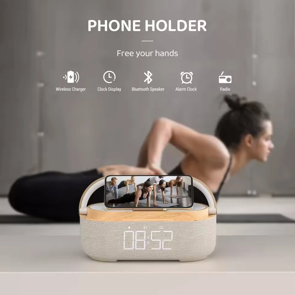 Tragbarer Bluetooth-Radiowecker Mit Fm-Radio, Ladefunktion, Lautsprecher, Nachtlicht &Amp; Wecker – Musikbox Für Zuhause, Büro &Amp; Unterwegs Tragbarer Bluetooth-Radiowecker Mit Fm-Radio, Ladefunktion, Lautsprecher, Nachtlicht &Amp; Wecker – Musikbox Für Zuhause, Büro &Amp; Unterwegs - Image 3