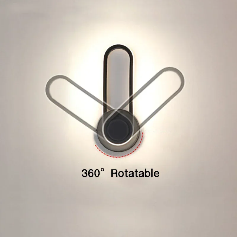 Moderne Drehbare Led-Wandleuchte Für Gang, Treppe, Schlafzimmer, Nachttisch, Wohnzimmer, Esszimmer, Balkon, Innenbeleuchtung, Wandleuchte Moderne Drehbare Led-Wandleuchte Für Gang, Treppe, Schlafzimmer, Nachttisch, Wohnzimmer, Esszimmer, Balkon, Innenbeleuchtung, Wandleuchte - Image 5