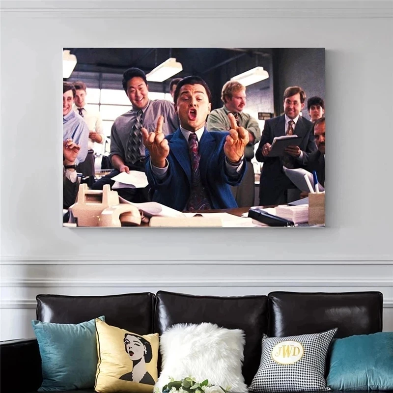 Der Wolf Der Wall Street Filmplakat Serie Leonardo Dicaprio Leinwandgemälde Ästhetische Wandbilder Schlafzimmer Heimdekoration Der Wolf Der Wall Street Filmplakat Serie Leonardo Dicaprio Leinwandgemälde Ästhetische Wandbilder Schlafzimmer Heimdekoration - Image 2