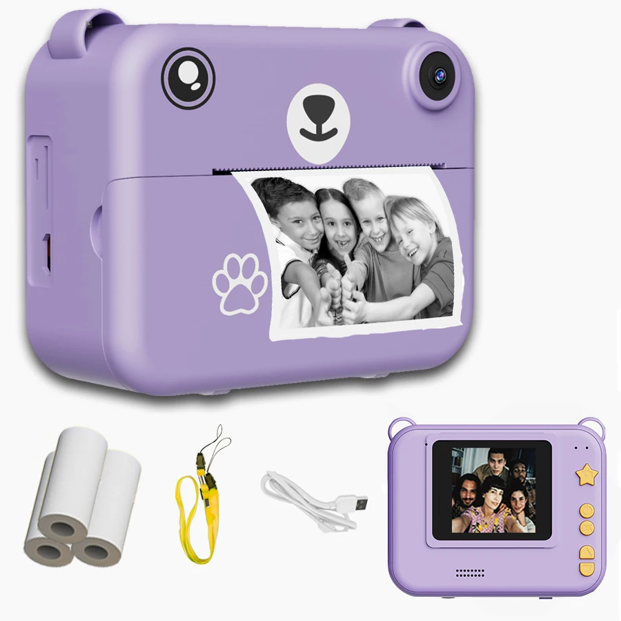 Digital Children Camera Photography Instant Print Photo 1080P Hd Video Recorder Mini Thermal Printer Educational Birthday Gifts Digital Children Camera Photography Instant Print Photo 1080P Hd Video Recorder Mini Thermal Printer Educational Birthday Gifts