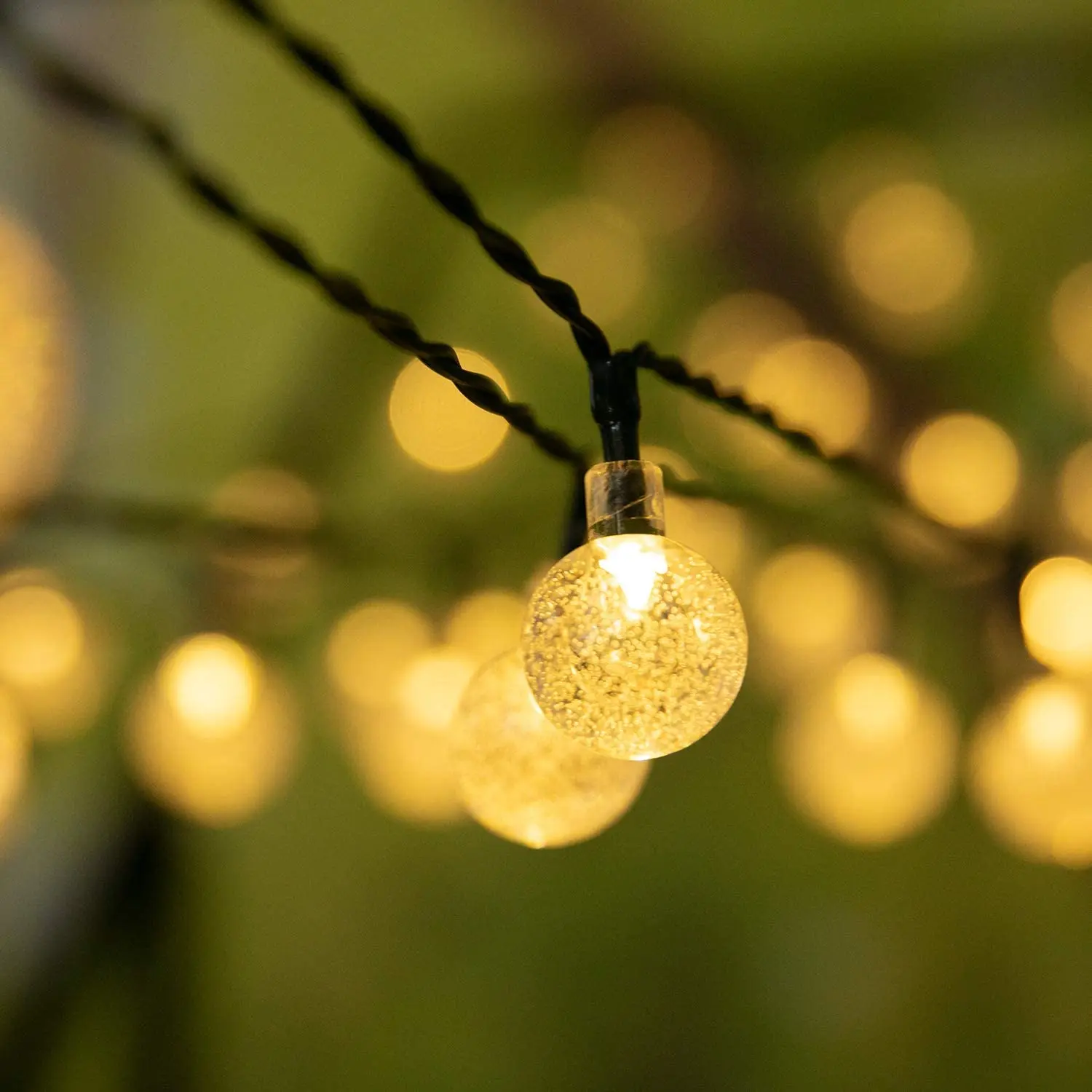 Solar Lichterketten Im Freien Led Kristall Kugel Lichter Wasserdicht Solar Girlanden Lichterkette Für Garten Weihnachten Outdoor-Dekor Solar Lichterketten Im Freien Led Kristall Kugel Lichter Wasserdicht Solar Girlanden Lichterkette Für Garten Weihnachten Outdoor-Dekor - Image 2