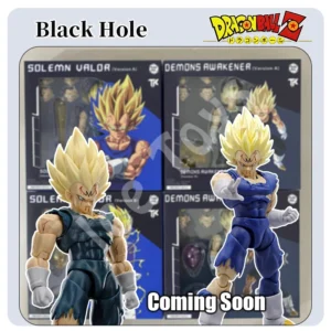 Coming Soon! Reprint Dragon Ball Z SHF Black Hole & TK Ssj Majin Vegeta Anime Action Figure PVC Model Collection Gift