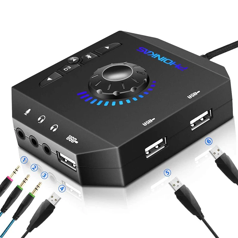 Externe Usb-Soundkarte Mit 3,5-Mm-Anschluss Für Pc, Laptop &Amp; Desktop – Audio-Adapter Für Windows Usb-Audioadapter