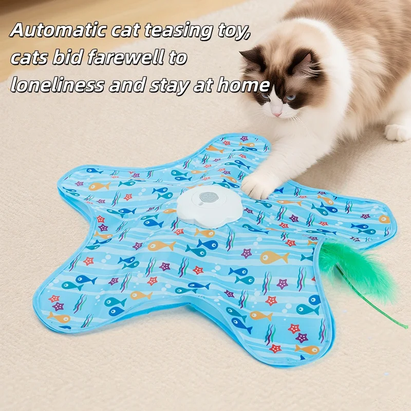 Katzenjagd-Teppich, Neckstab, Fünfzackiger Stern Spielzeug, Automatisch Rotierendes Rad, Selbstspielzeug, Versteckhaube, Interaktives Katzenspielzeug Katzenjagd-Teppich, Neckstab, Fünfzackiger Stern Spielzeug, Automatisch Rotierendes Rad, Selbstspielzeug, Versteckhaube, Interaktives Katzenspielzeug - Image 12