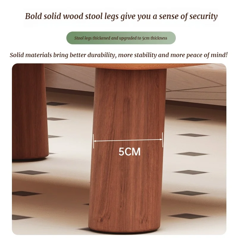 Home-Use Small Stool, Living Room Minimalist Sofa Stool, Coffee Table Stool, Creative Leather Footstool, Square Stool, Small Home-Use Small Stool, Living Room Minimalist Sofa Stool, Coffee Table Stool, Creative Leather Footstool, Square Stool, Small - Image 5