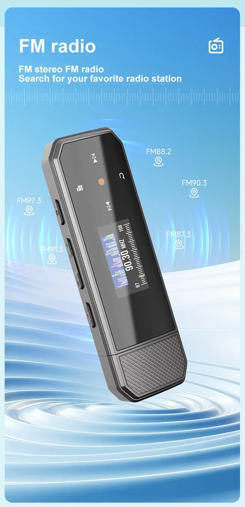 Ruizu Usb Mp3 Player Mini 64 Gb Touch Key Bluetooth 5.3 Sport Clip Musik Player Unterstützung Fm Radio Recorder E-Book Schrittzähler Ruizu Usb Mp3 Player Mini 64 Gb Touch Key Bluetooth 5.3 Sport Clip Musik Player Unterstützung Fm Radio Recorder E-Book Schrittzähler - Image 5