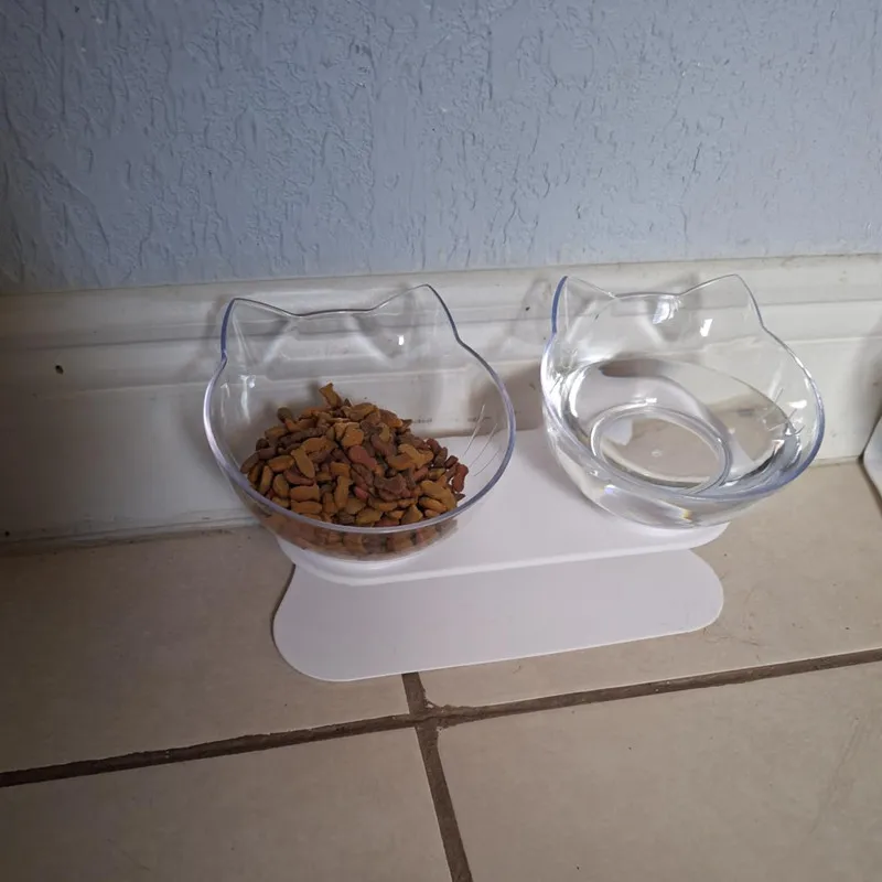Cat Bowls, Cat Food Bowls Elevated Tilted, Anti Vomiting Kitty Bowl For Puppy And Bunny, Orthopedic For Indoor Cats Cat Bowls, Cat Food Bowls Elevated Tilted, Anti Vomiting Kitty Bowl For Puppy And Bunny, Orthopedic For Indoor Cats - Image 5