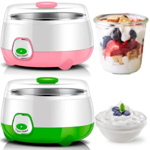 1L Joghurtbereiter mit Edelstahlbehälter Elektrischer Joghurtbereiter mit Konstanter Temperaturkontrolle für Hausgemachten Joghurt Natto