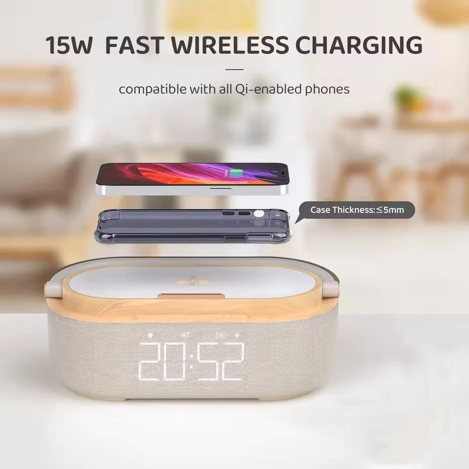 Tragbarer Bluetooth-Radiowecker Mit Fm-Radio, Ladefunktion, Lautsprecher, Nachtlicht &Amp; Wecker – Musikbox Für Zuhause, Büro &Amp; Unterwegs Tragbarer Bluetooth-Radiowecker Mit Fm-Radio, Ladefunktion, Lautsprecher, Nachtlicht &Amp; Wecker – Musikbox Für Zuhause, Büro &Amp; Unterwegs - Image 6