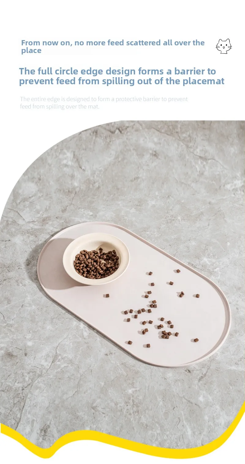 Cat Feeding Mat With Non-Slip Waterproof Design Pet Food Mat Compatible With Cat/Dog Bowls Multipet Households Dog Owners Cat Feeding Mat With Non-Slip Waterproof Design Pet Food Mat Compatible With Cat/Dog Bowls Multipet Households Dog Owners - Image 15