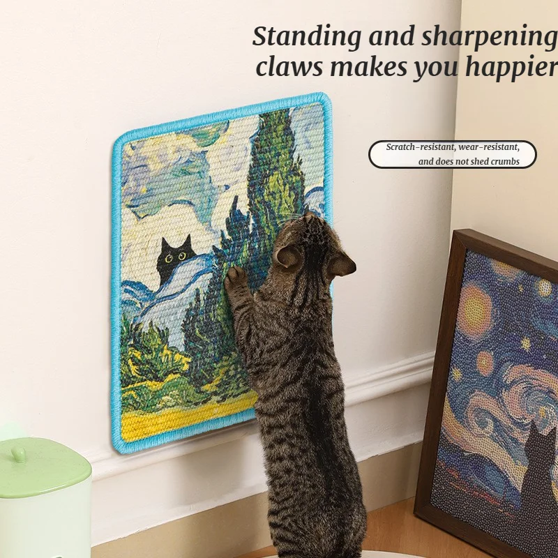 Cat Scratch Board, Sisal Pet Mat, No Debris Falling Off, Wall Sticking, Cat Toys, Wear-Resistant Scratch Pads, Pet Supplies Cat Scratch Board, Sisal Pet Mat, No Debris Falling Off, Wall Sticking, Cat Toys, Wear-Resistant Scratch Pads, Pet Supplies - Image 3