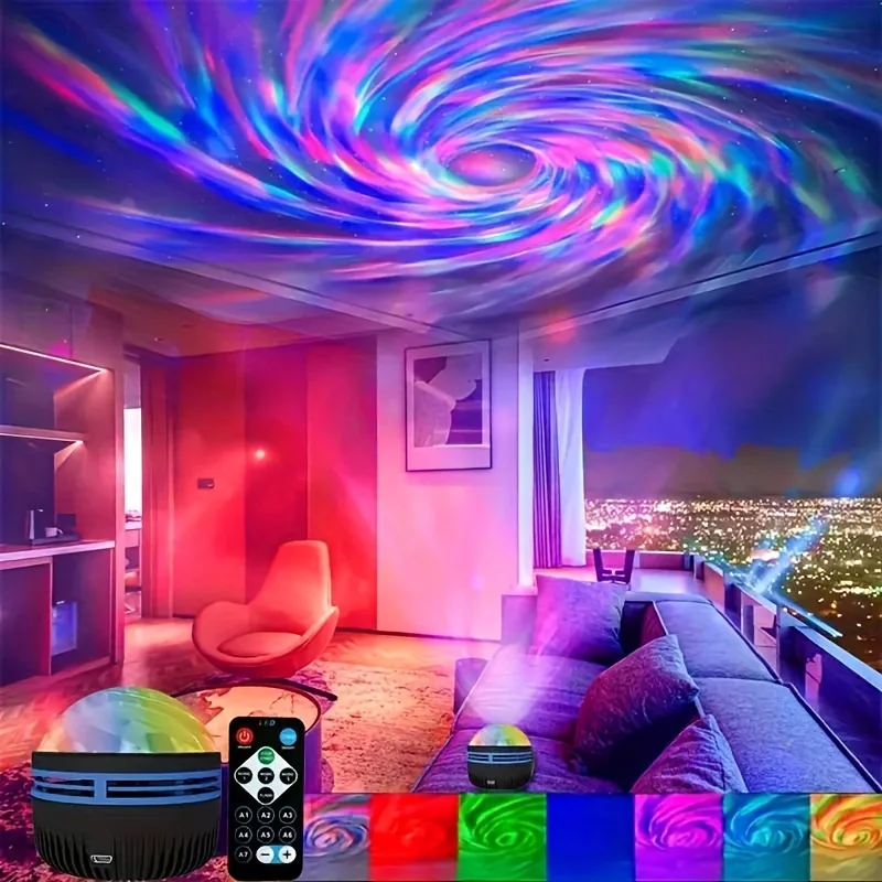 Led-Galaxie-Projektor Mit Fernbedienung, Usb &Amp; 7 Modi – Sternenhimmel-Nachtlicht Mit Sound Für Kinderzimmer Und Dekoration Led-Galaxie-Projektor Mit Fernbedienung, Usb &Amp; 7 Modi – Sternenhimmel-Nachtlicht Mit Sound Für Kinderzimmer Und Dekoration - Image 7
