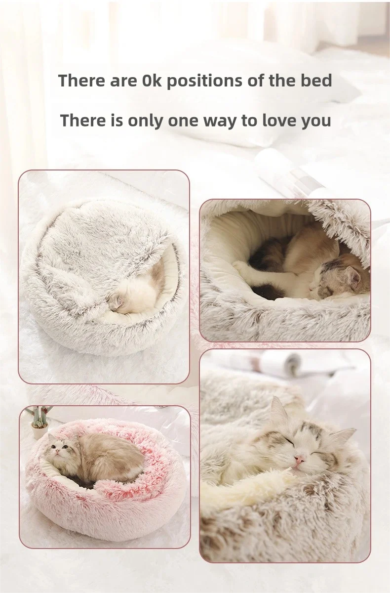 Autumn And Winter Soft Plush Pet Bed And Pet Bed Winter Warm And Cold Plush Comforter Nest Shell Cat Nest Semi-Enclosed Cat Nest Autumn And Winter Soft Plush Pet Bed And Pet Bed Winter Warm And Cold Plush Comforter Nest Shell Cat Nest Semi-Enclosed Cat Nest - Image 20