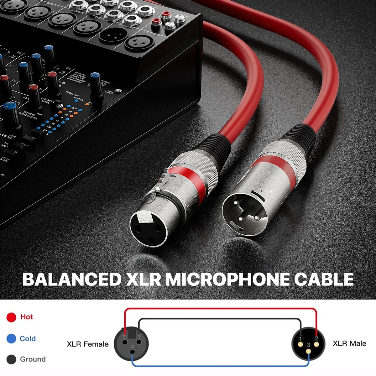 Xlr-Kabel 3-Polig – Symmetrisches Mikrofonkabel Für Mixer, Studio Und Podcast Xlr-Kabel 3-Polig – Symmetrisches Mikrofonkabel Für Mixer, Studio Und Podcast - Image 5