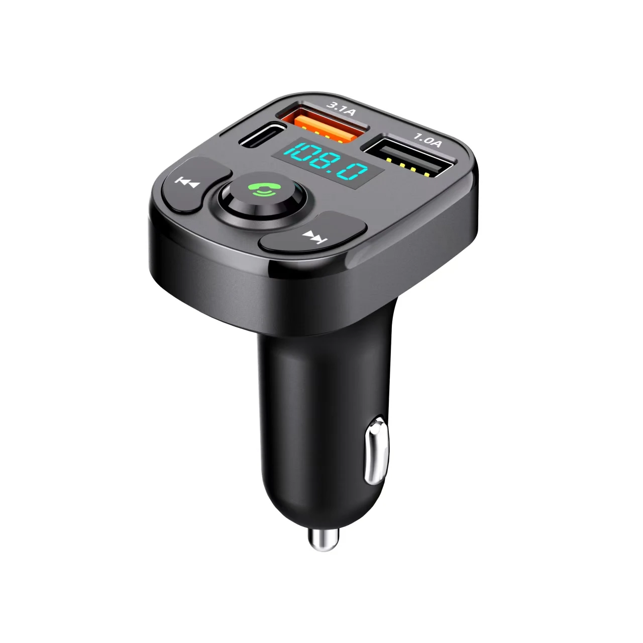 Freisprecheinrichtung Bluetooth 5.0 Mp3 Auto-Ladegerät Fm-Transmitter Kabelloser Dual-Player Bluetooth Led-Anzeige Dual-Usb-Autoladegerät Freisprecheinrichtung Bluetooth 5.0 Mp3 Auto-Ladegerät Fm-Transmitter Kabelloser Dual-Player Bluetooth Led-Anzeige Dual-Usb-Autoladegerät - Image 8