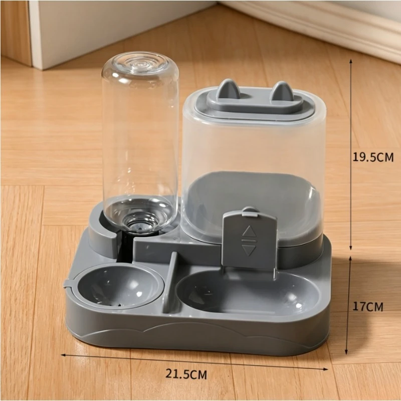2-In-1 Large Pet Feeder &Amp; Water Dispenser, Dry Wet Separation, Durable Plastic, Transparent, No Battery, For Cats Dogs Travel 2-In-1 Large Pet Feeder &Amp; Water Dispenser, Dry Wet Separation, Durable Plastic, Transparent, No Battery, For Cats Dogs Travel - Image 8