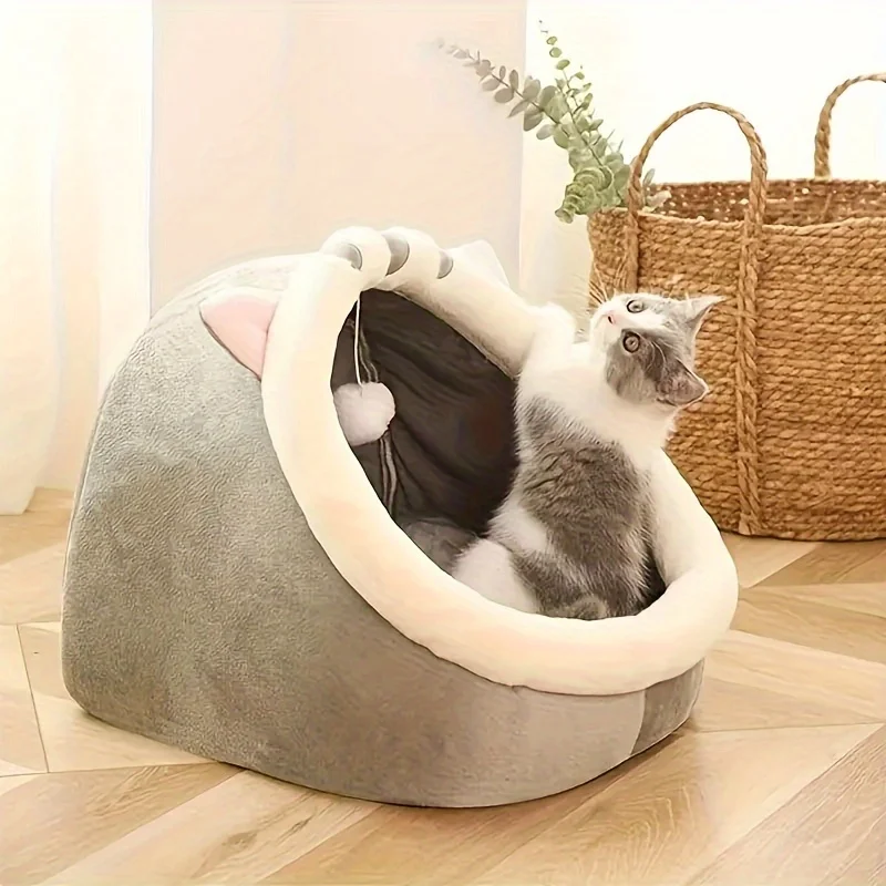 Cute Cat Bed Soft Kitten Mat Cozy Cat House Breathable Cat Sleeping Basket Suitable For Large Medium Small Cats Sleeping Use Cute Cat Bed Soft Kitten Mat Cozy Cat House Breathable Cat Sleeping Basket Suitable For Large Medium Small Cats Sleeping Use - Image 8