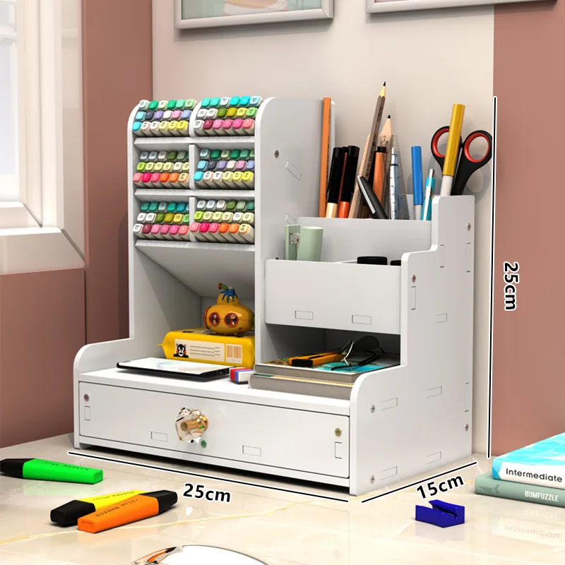 Markierungsstift Bleistifthalter Holz Schreibtisch Organizer Regale Zubehör Desktop Schreibwaren Organizer Bücherregal Home Office Aufbewahrungsbox Markierungsstift Bleistifthalter Holz Schreibtisch Organizer Regale Zubehör Desktop Schreibwaren Organizer Bücherregal Home Office Aufbewahrungsbox - Image 8